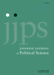 Japanese Journal of Political Science Volume 22 - Issue 2 -
