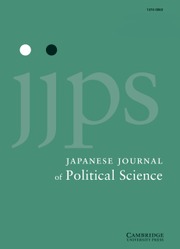 Japanese Journal of Political Science Volume 23 - Issue 1 -