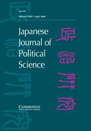 Japanese Journal of Political Science Volume 9 - Issue 1 -