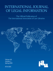International Journal of Legal Information Volume 46 - Issue 1 -