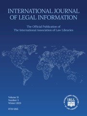 International Journal of Legal Information Volume 51 - Issue 3 -