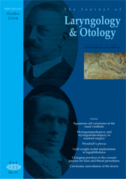 The Journal of Laryngology & Otology Volume 122 - Issue 10 -