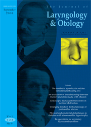The Journal of Laryngology & Otology Volume 122 - Issue 9 -