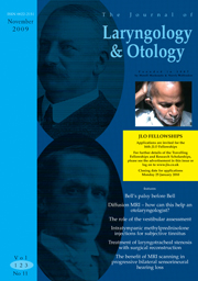 The Journal of Laryngology & Otology Volume 123 - Issue 11 -