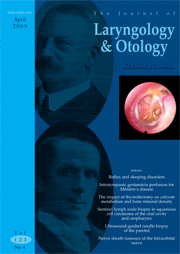 The Journal of Laryngology & Otology Volume 123 - Issue 4 -