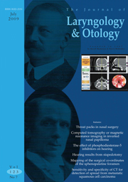 The Journal of Laryngology & Otology Volume 123 - Issue 7 -