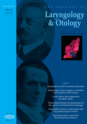 The Journal of Laryngology & Otology Volume 124 - Issue 3 -