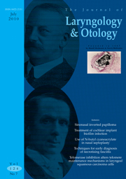 The Journal of Laryngology & Otology Volume 124 - Issue 7 -