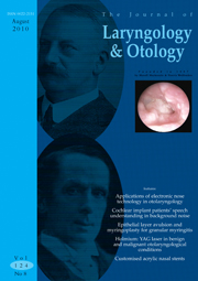The Journal of Laryngology & Otology Volume 124 - Issue 8 -