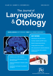 The Journal of Laryngology & Otology Volume 126 - Issue 12 -