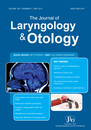 The Journal of Laryngology & Otology Volume 126 - Issue 5 -