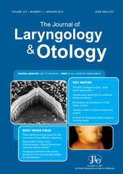 The Journal of Laryngology & Otology Volume 127 - Issue 1 -