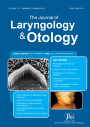 The Journal of Laryngology & Otology Volume 127 - Issue 3 -