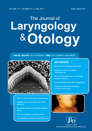 The Journal of Laryngology & Otology Volume 127 - Issue 6 -