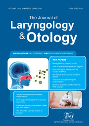The Journal of Laryngology & Otology Volume 129 - Issue 5 -