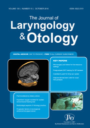 The Journal of Laryngology & Otology Volume 130 - Issue 10 -