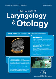 The Journal of Laryngology & Otology Volume 130 - Issue 7 -