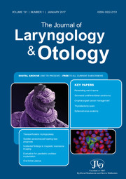 The Journal of Laryngology & Otology Volume 131 - Issue 1 -