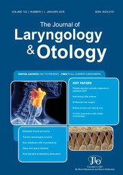 The Journal of Laryngology & Otology Volume 132 - Issue 1 -