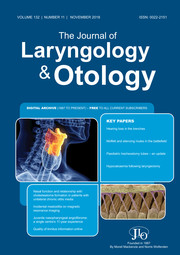 The Journal of Laryngology & Otology Volume 132 - Issue 11 -