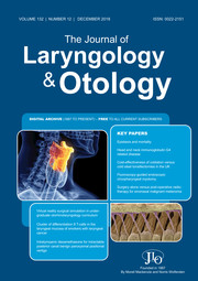The Journal of Laryngology & Otology Volume 132 - Issue 12 -