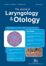 The Journal of Laryngology & Otology Volume 133 - Issue 11 -
