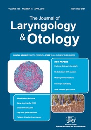 The Journal of Laryngology & Otology Volume 133 - Issue 4 -