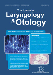 The Journal of Laryngology & Otology Volume 135 - Issue 12 -