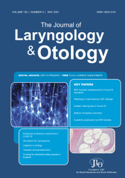 The Journal of Laryngology & Otology Volume 135 - Issue 5 -
