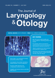 The Journal of Laryngology & Otology Volume 135 - Issue 7 -