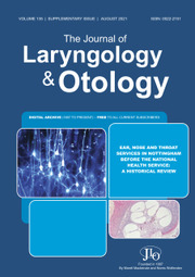 The Journal of Laryngology & Otology Volume 135 - SupplementS1 -
