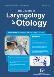 The Journal of Laryngology & Otology Volume 136 - Issue 10 -