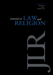 Journal of Law and Religion Volume 37 - Issue 1 -