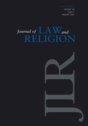 Journal of Law and Religion Volume 39 - Issue 1 -