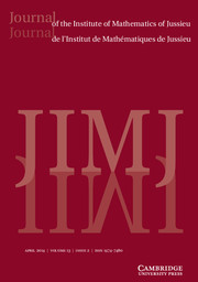 Journal of the Institute of Mathematics of Jussieu Volume 13 - Issue 2 -