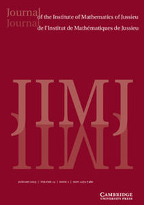 Journal of the Institute of Mathematics of Jussieu Volume 14 - Issue 1 -