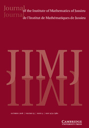 Journal of the Institute of Mathematics of Jussieu Volume 15 - Issue 4 -