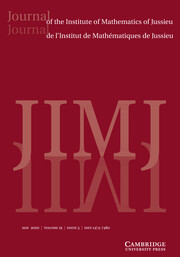 Journal of the Institute of Mathematics of Jussieu Volume 19 - Issue 3 -