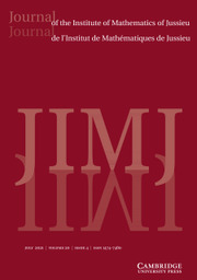 Journal of the Institute of Mathematics of Jussieu Volume 20 - Issue 4 -