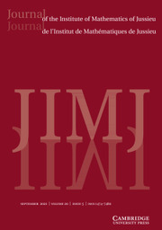 Journal of the Institute of Mathematics of Jussieu Volume 20 - Issue 5 -