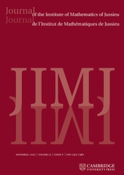 Journal of the Institute of Mathematics of Jussieu Volume 21 - Issue 6 -