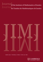 Journal of the Institute of Mathematics of Jussieu Volume 23 - Issue 2 -