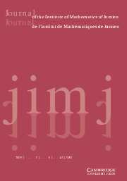 Journal of the Institute of Mathematics of Jussieu Volume 2 - Issue 3 -