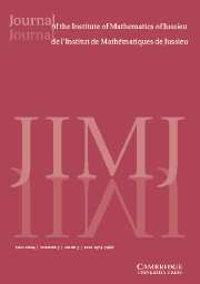 Journal of the Institute of Mathematics of Jussieu Volume 3 - Issue 3 -
