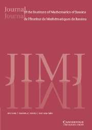 Journal of the Institute of Mathematics of Jussieu Volume 4 - Issue 3 -