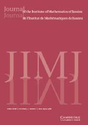 Journal of the Institute of Mathematics of Jussieu Volume 5 - Issue 2 -