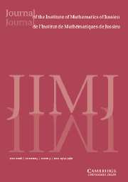 Journal of the Institute of Mathematics of Jussieu Volume 5 - Issue 3 -