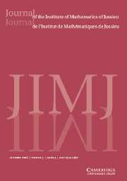 Journal of the Institute of Mathematics of Jussieu Volume 5 - Issue 4 -