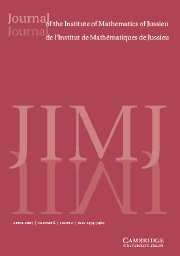 Journal of the Institute of Mathematics of Jussieu Volume 6 - Issue 2 -