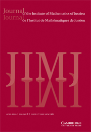 Journal of the Institute of Mathematics of Jussieu Volume 8 - Issue 2 -